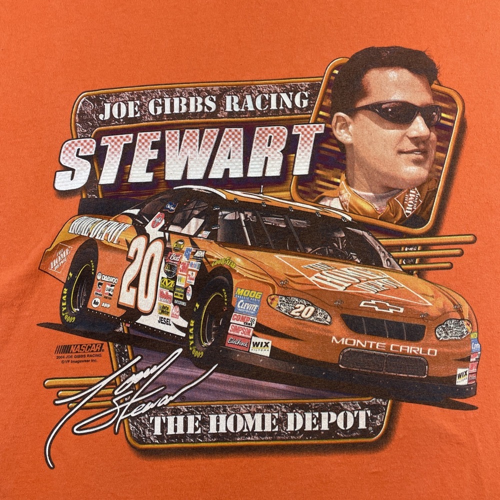 Chase Authentics NASCAR Tony Stewart Shirt Men XL Orange Racing Graphic Tee READ - Picture 2 of 16